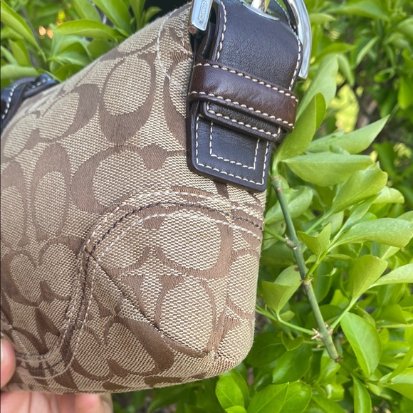 🔥Coach Sufflette Cloth Brown Handbag Hobo L05Q-6280 Y2K vintage purse - Picture 6 of 17